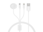 Preview: iPhone & Apple Watch 3in 1 Ladekabel Lightning + USB-C + Magnetisch / USB
